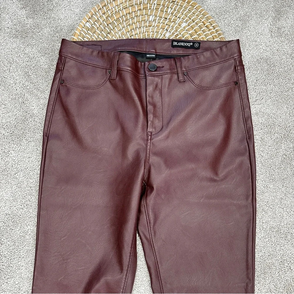 SOLD | Blank NYC Vegan Soft Leather Pants Mid-Rise Skinny Fit in Oxblood Size 30 - Picture 4 of 15